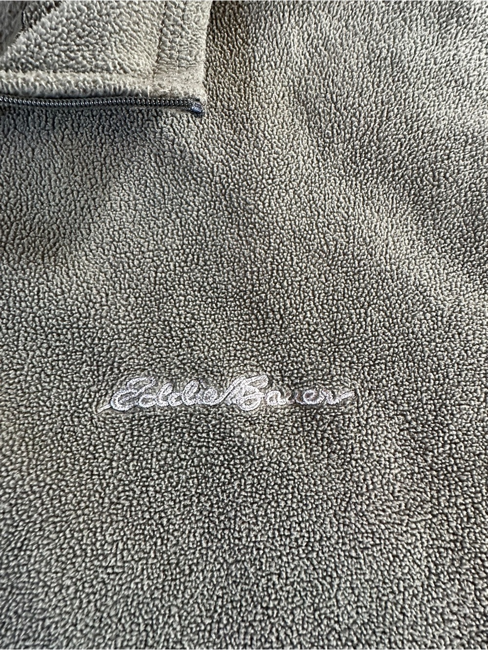 Eddie Bauer Olive Green Fleece Pullover with Logo Tag XL - Picture 3 of 9